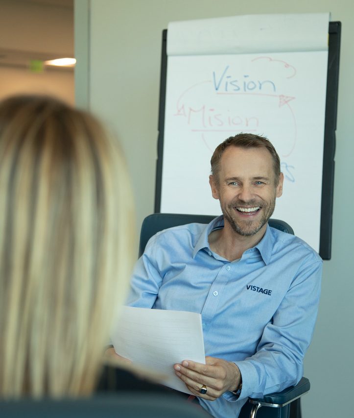 Niels Lameijer coaching an executive